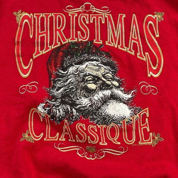 Vintage 1990s Santa Claus Christmas Classique Ugly Sweater Party Sweatshirt - Picture 2 of 6